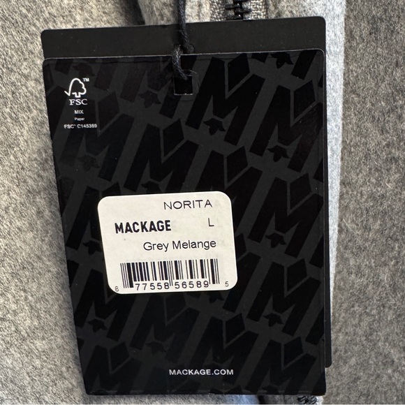 MACKAGE NORITA GREY MELANGE L - BRAND NEW LADIES WOOL COAT - Picture 6 of 7